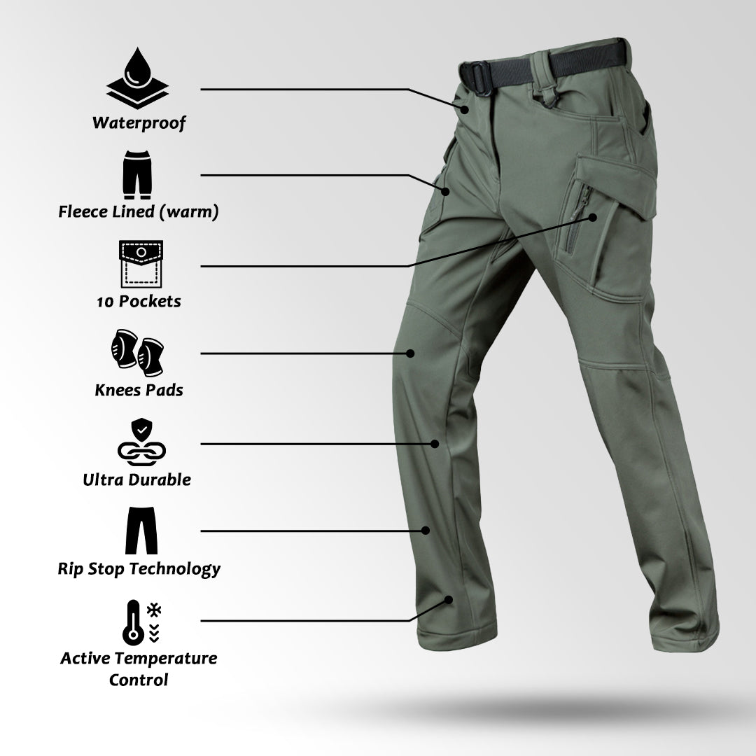 Rovix Fleecegefütterte, wasserdichte Arbeitshose